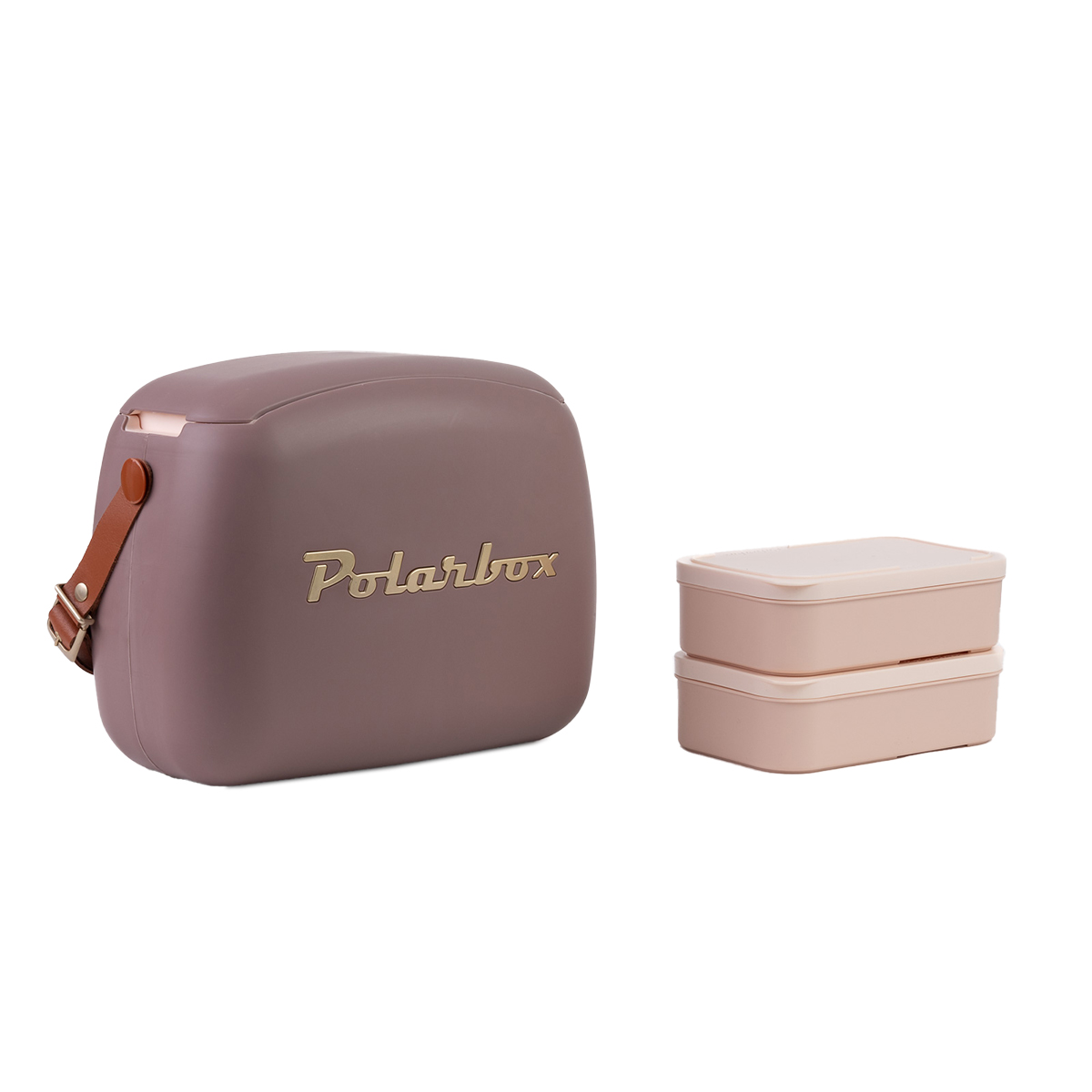 Mala térmica polarbox rosa velho 6l com 2 caixas