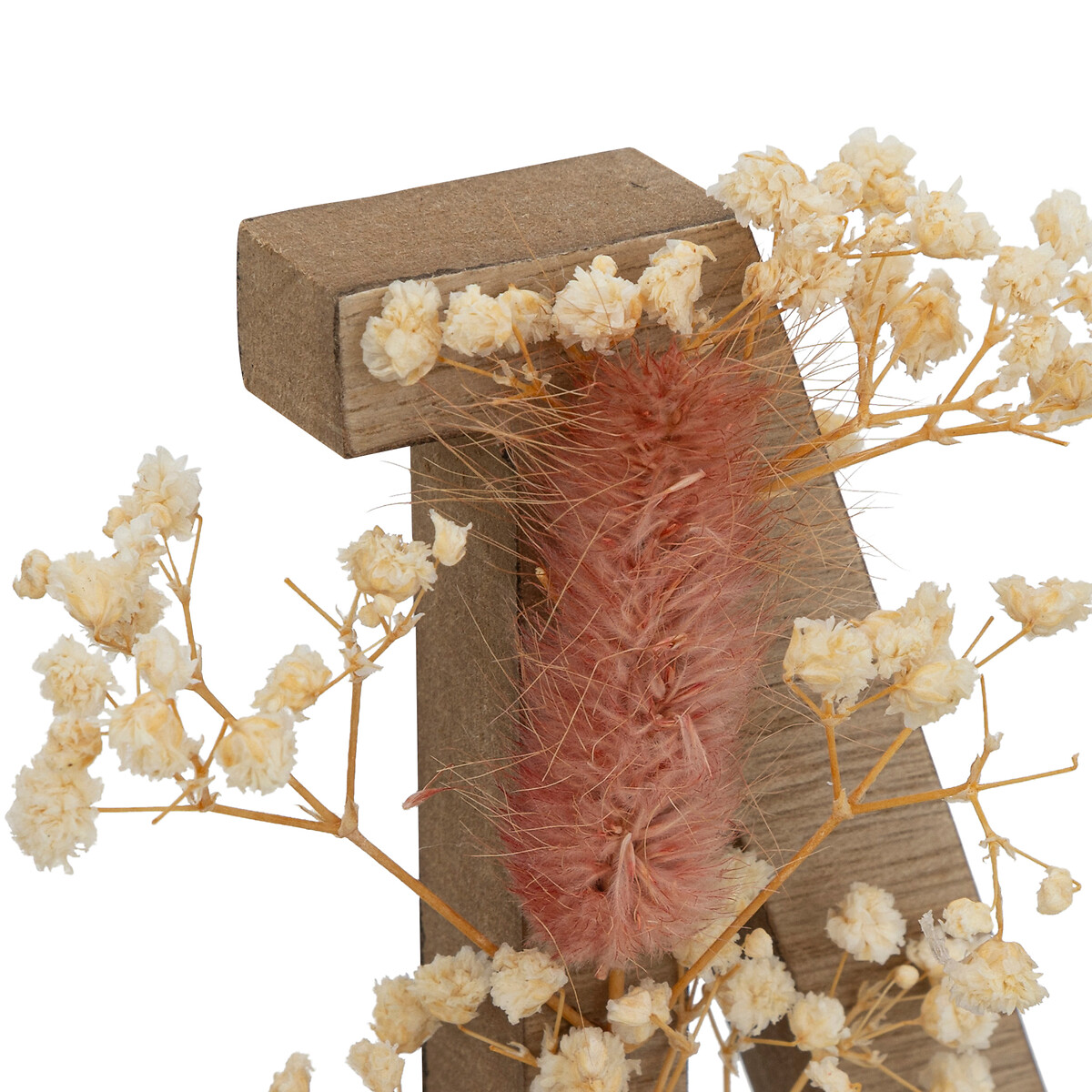 Palavra decorativa amour em mdf com flores