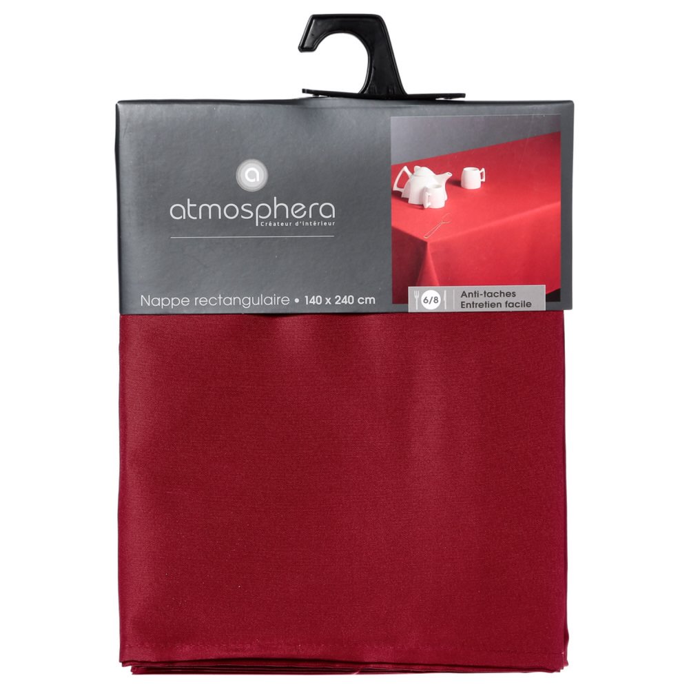 Toalha de mesa anti manchas vermelha