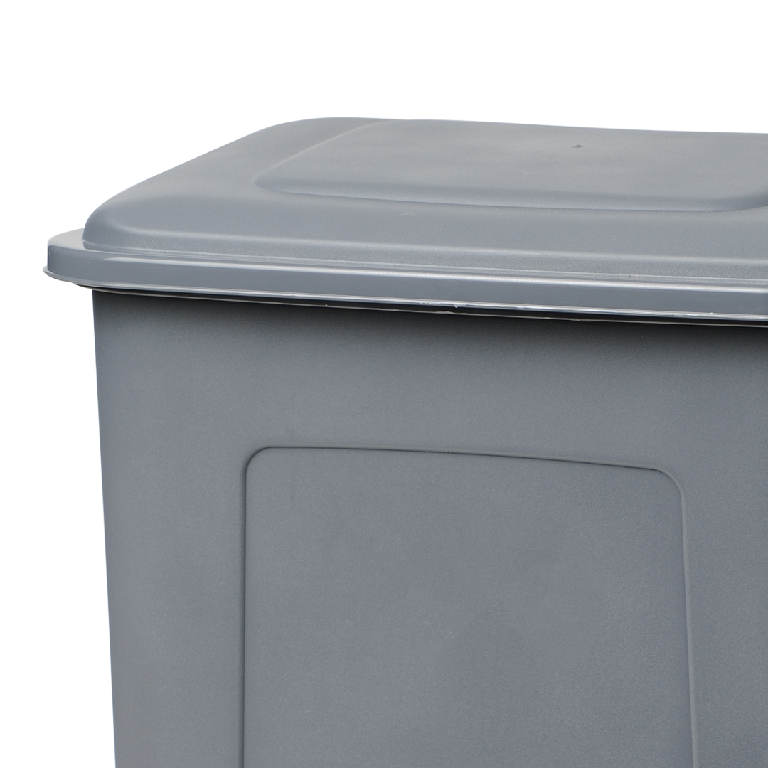 Balde cinza com pedal 35l