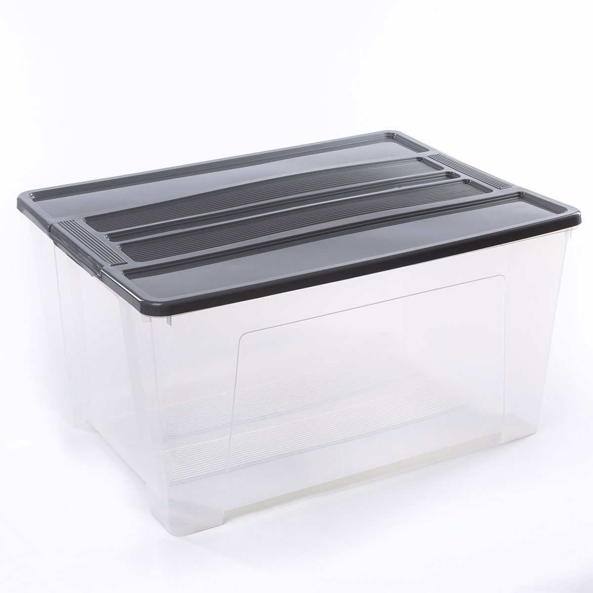 Caixa de arrumação TEX-BOX com tampa cinza 150l