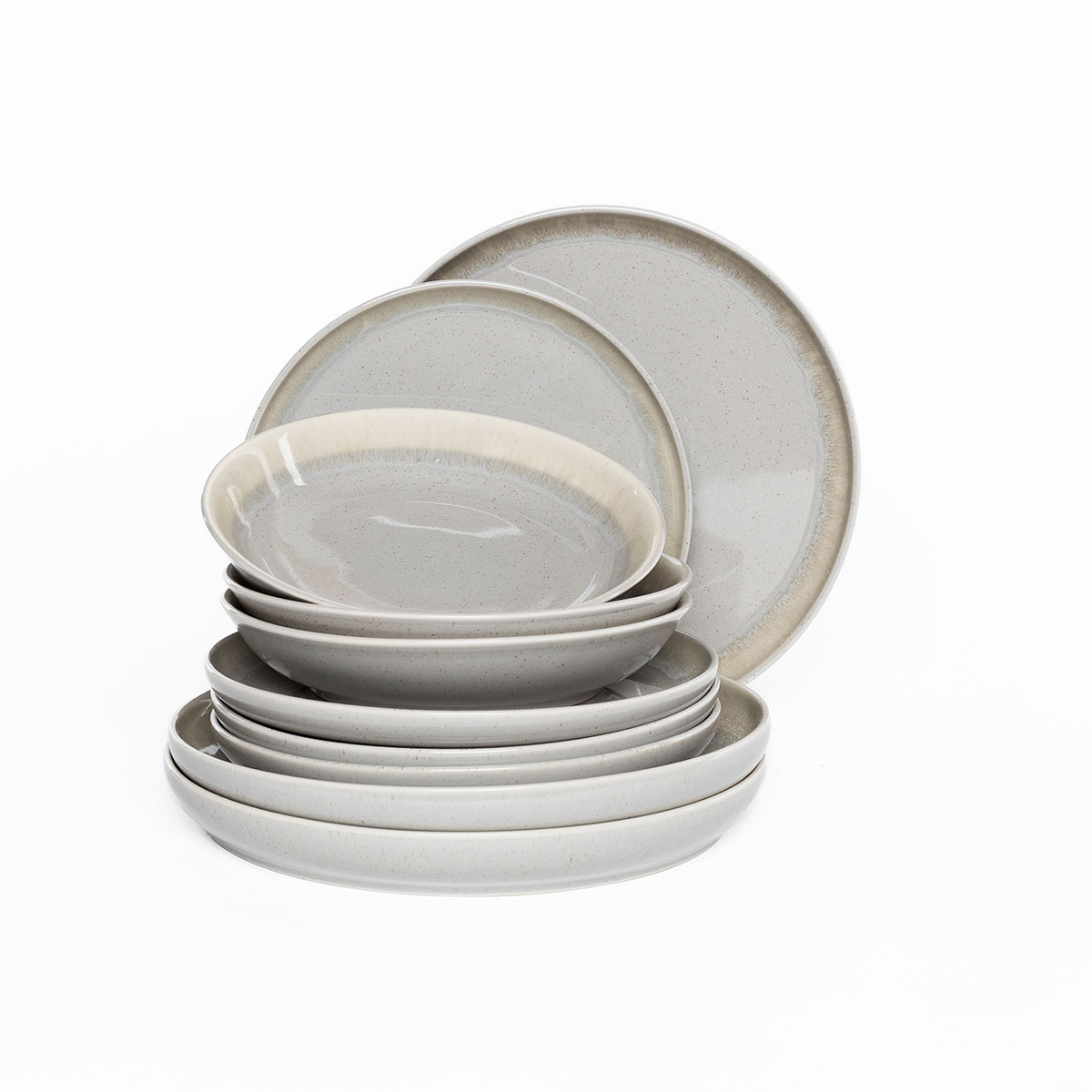 Prato sobremesa ANITA verde cer&acirc;mica 22cm