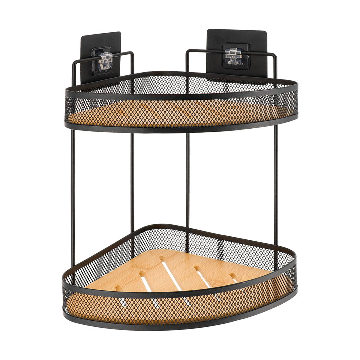 Suporte wc de canto preto 20x33cm