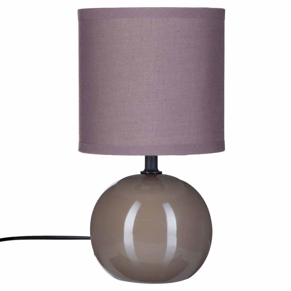 Candeeiro de mesa TIMEO bola taupe em cerâmica