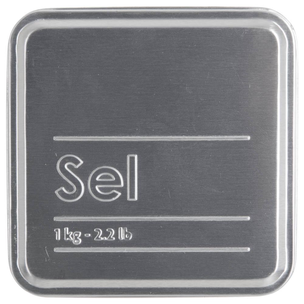 Lata para sal em metal decorada