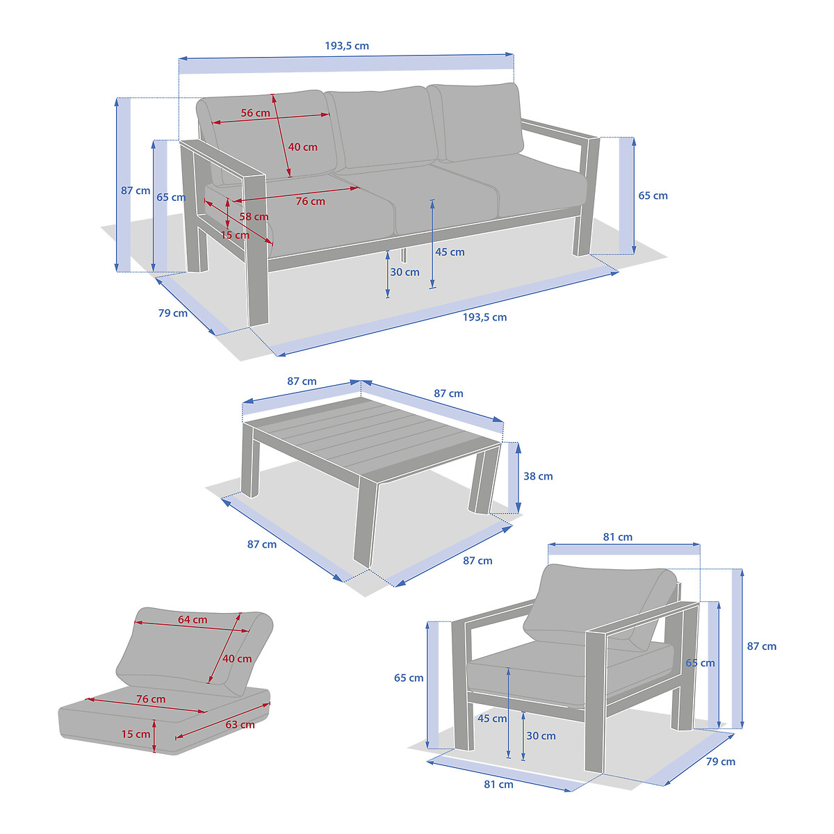 Conjunto de jardim &Eacute;VASION bege