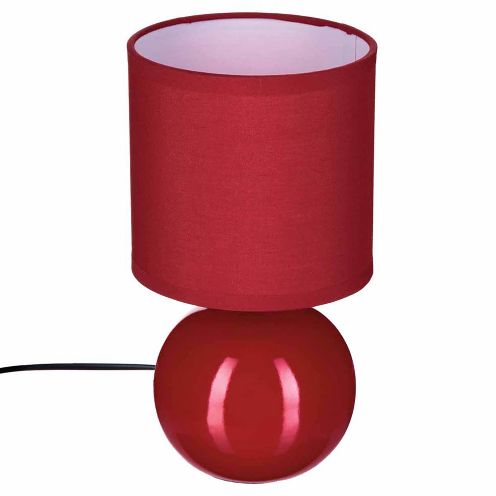 Candeeiro de mesa TIMEO bola vermelha em cerâmica