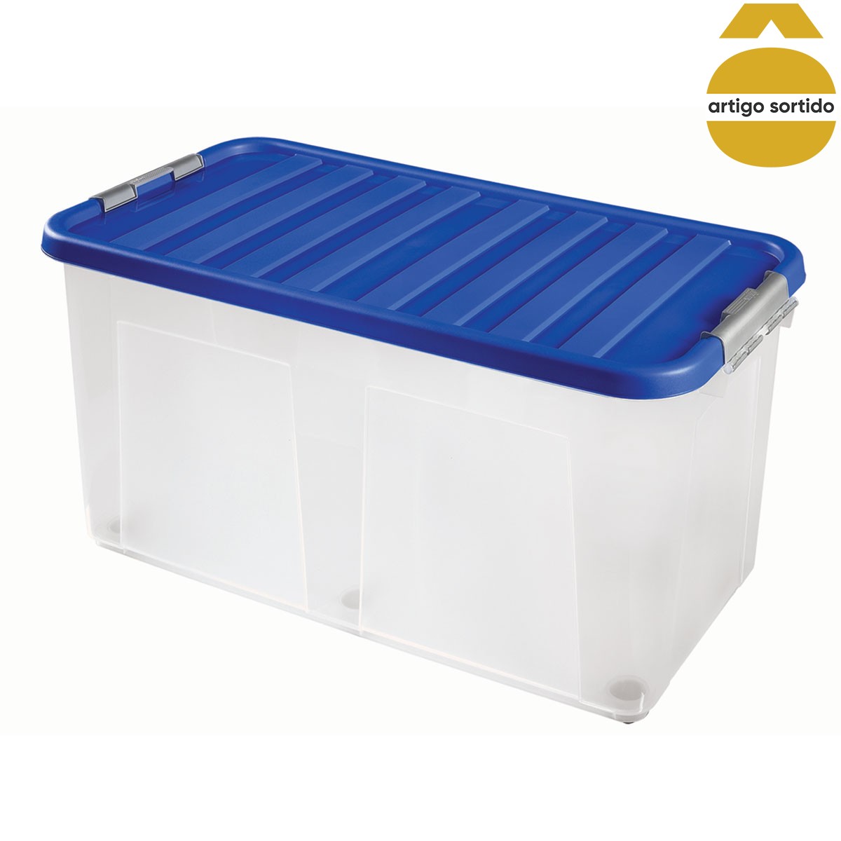 Caixa de arrumação com rodas 100l