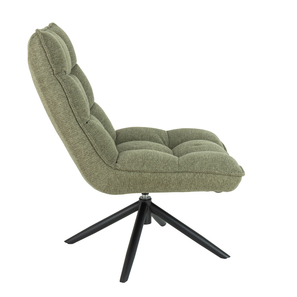 Poltrona MEL rotativa em tecido verde