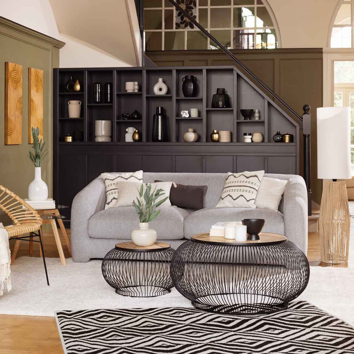 Sof&aacute; cama GENERIQUE cinza 198cm