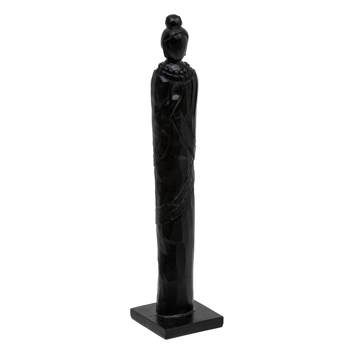 Estátua HAILEY preta forma de mulher