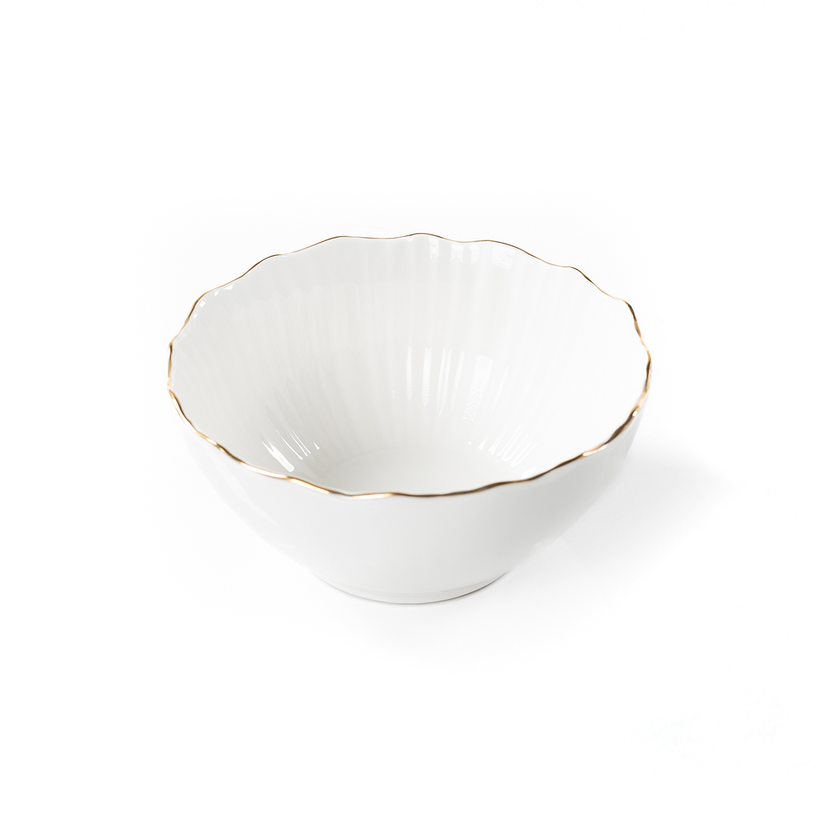 Ta&ccedil;a AUBREY branca de gr&eacute;s 15cm