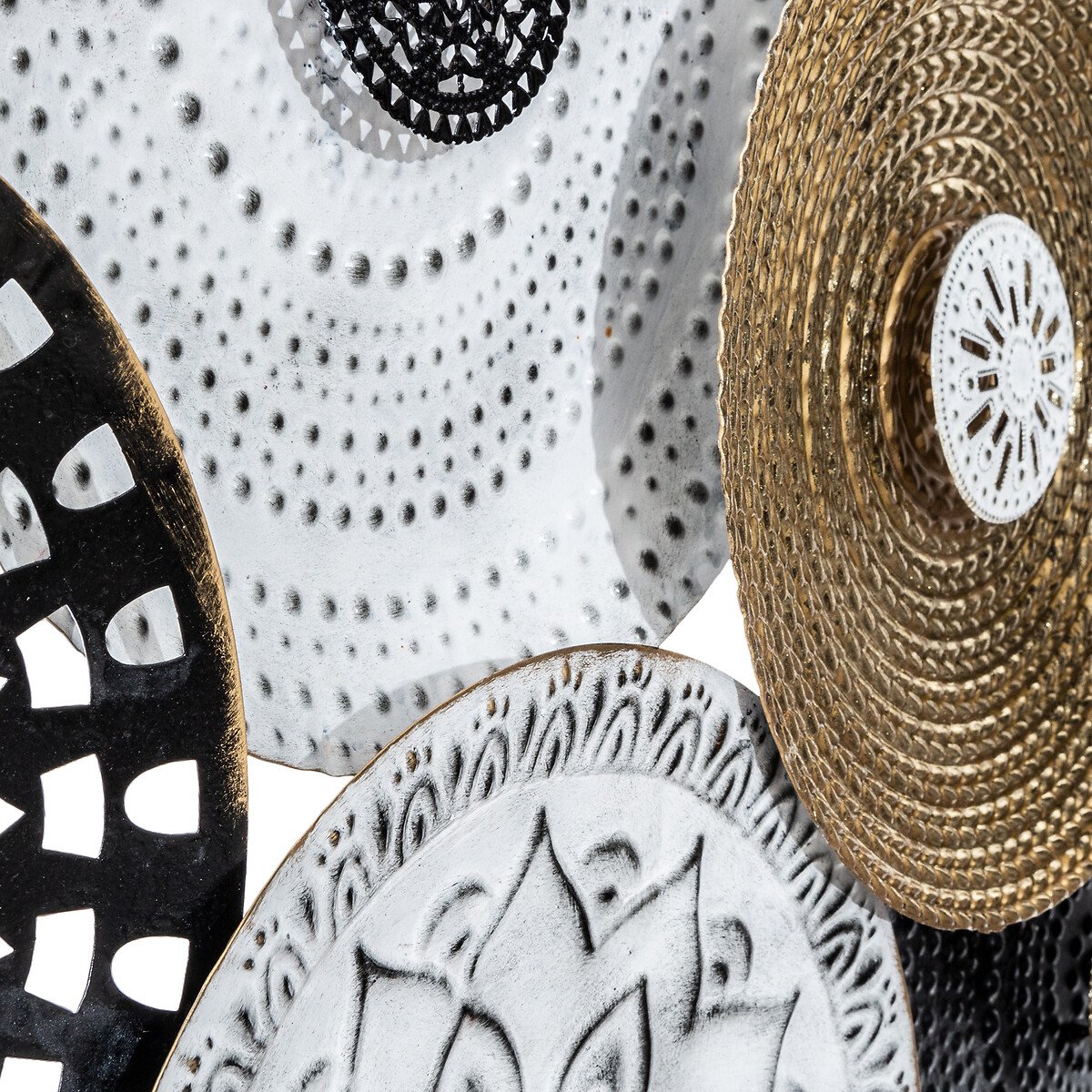 Quadro decorativo c&iacute;rculos em metal