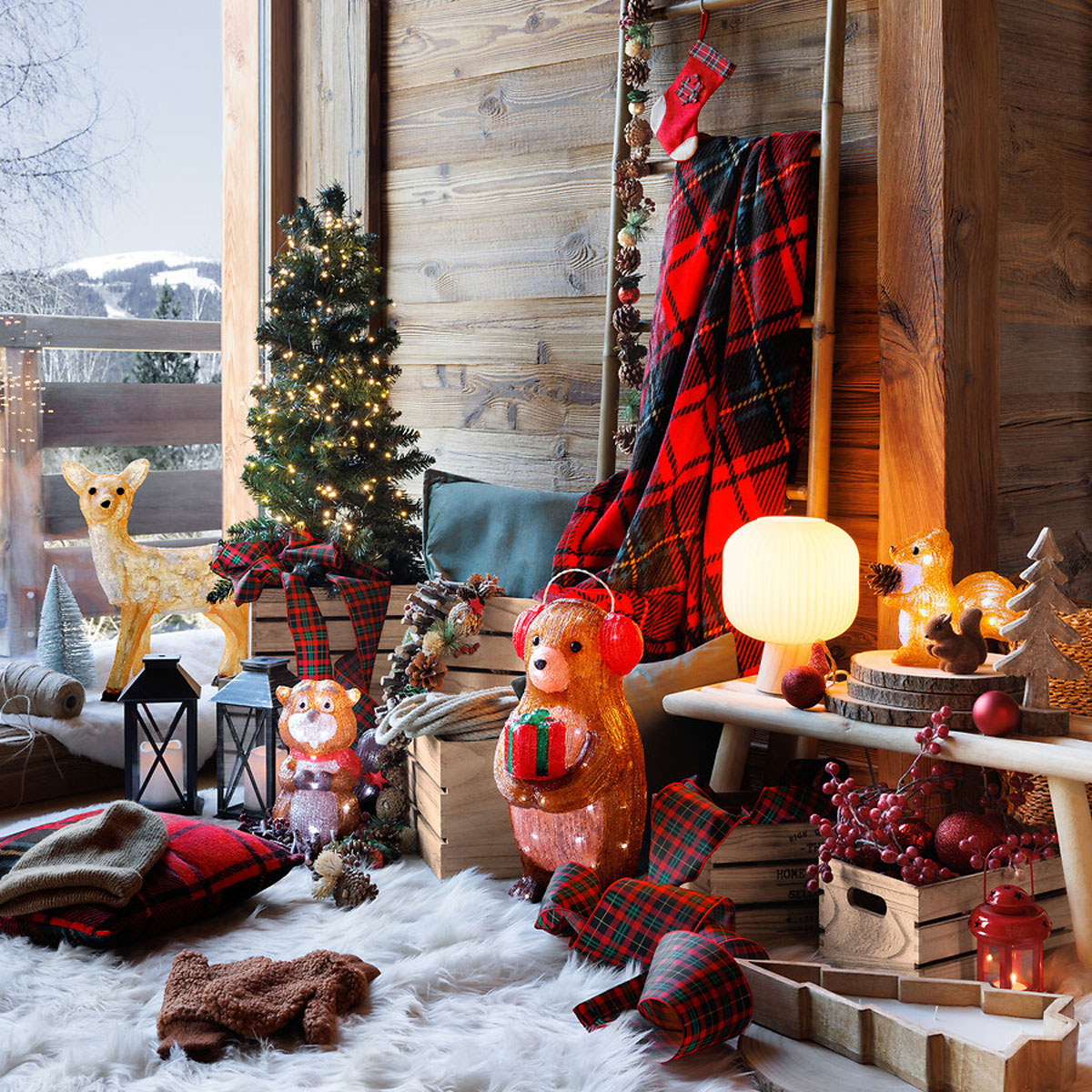 Caixa em madeira FACTORY natural 25x15x12cm