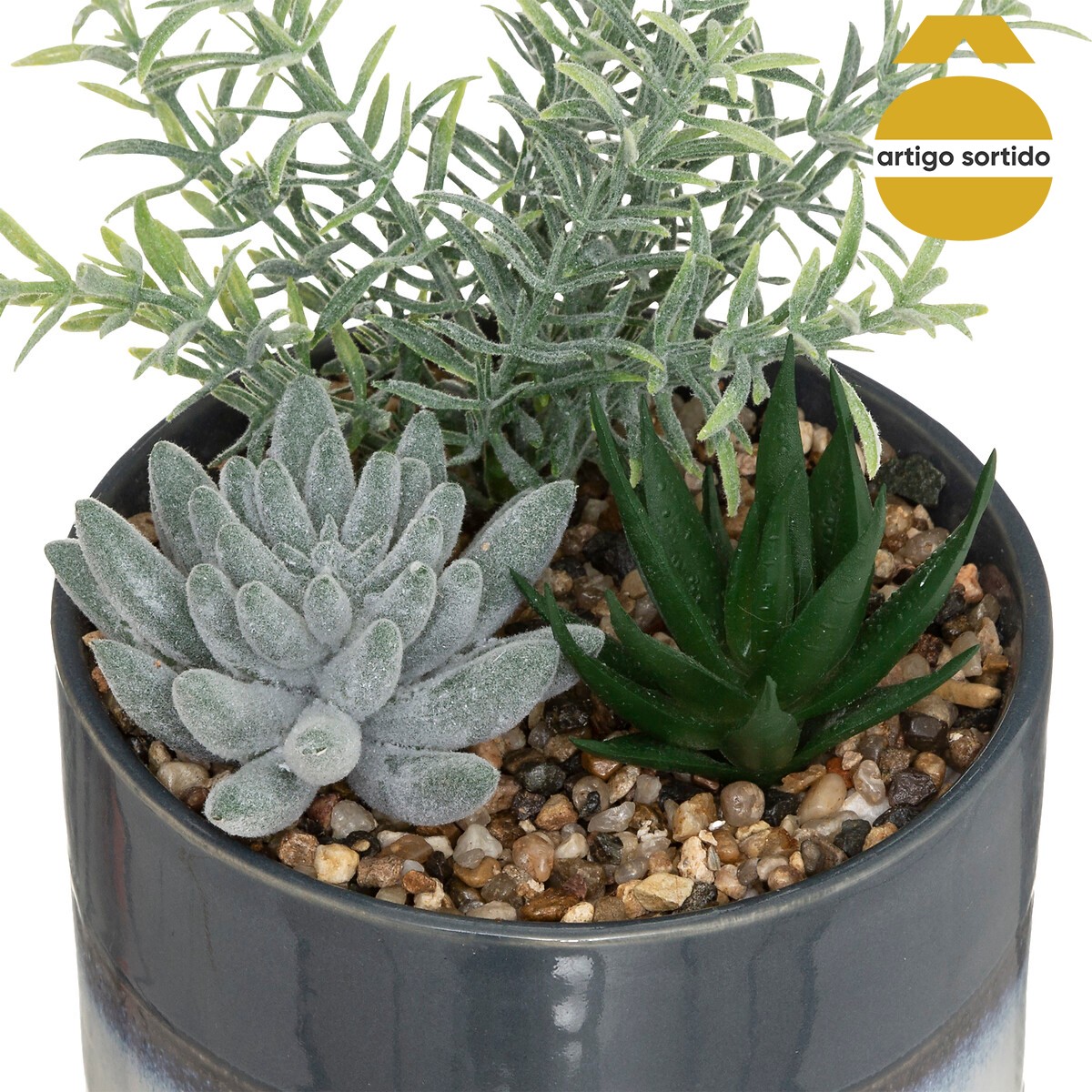 Vaso com planta artificial HOUSE 18cm