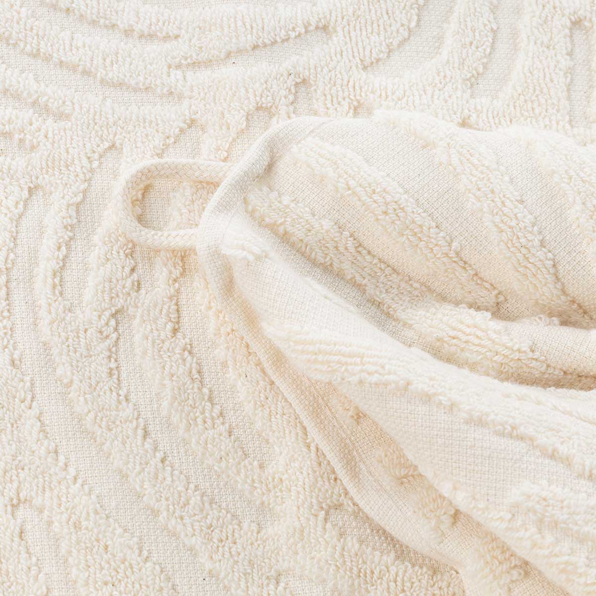 Toalha de m&atilde;os PURE bege em algod&atilde;o 50x100cm