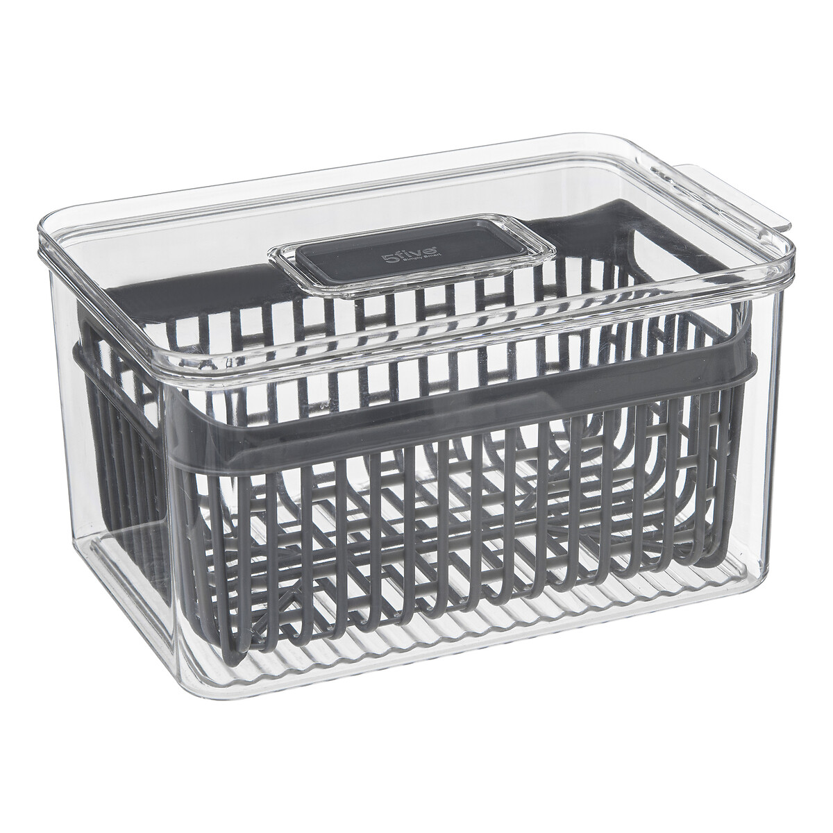 Caixa de arrumação empilhável para frigorífico 15,5x24cm