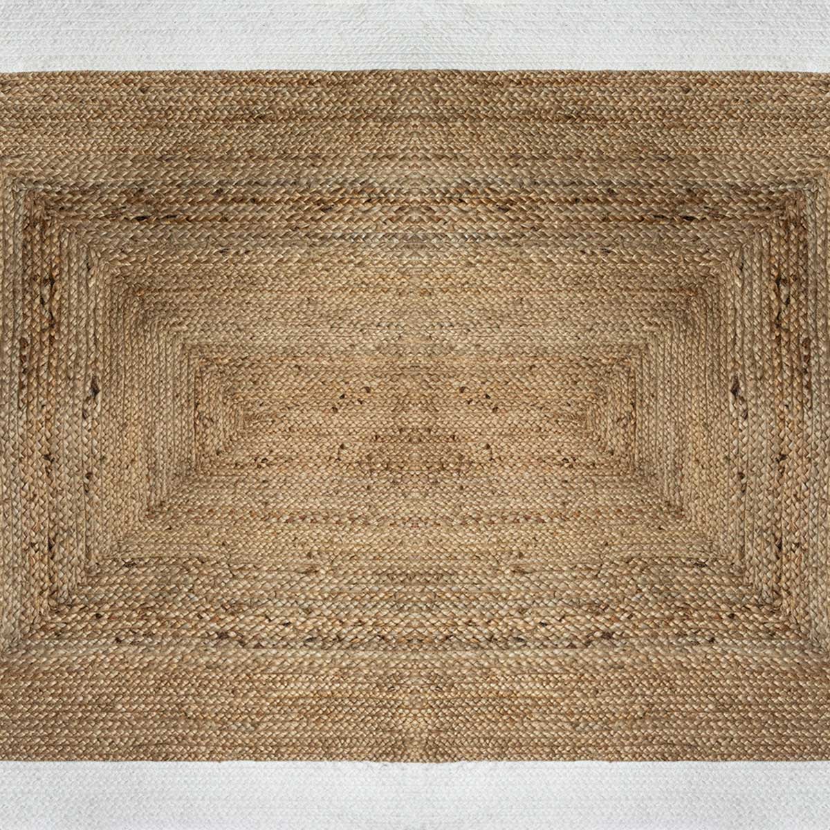 Tapete juta branco 120x170cm
