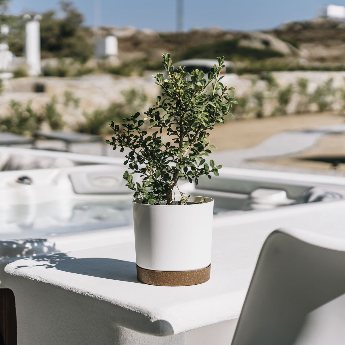 Vaso TUBO PM branco 15cm