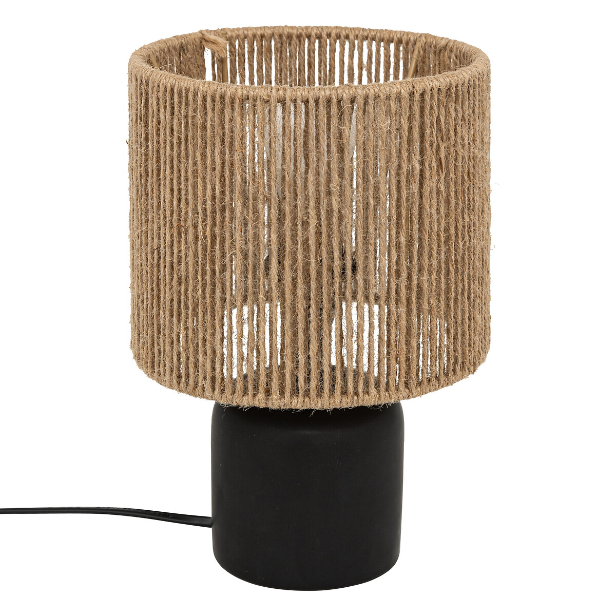 Candeeiro de mesa KOBY preto em cerâmica