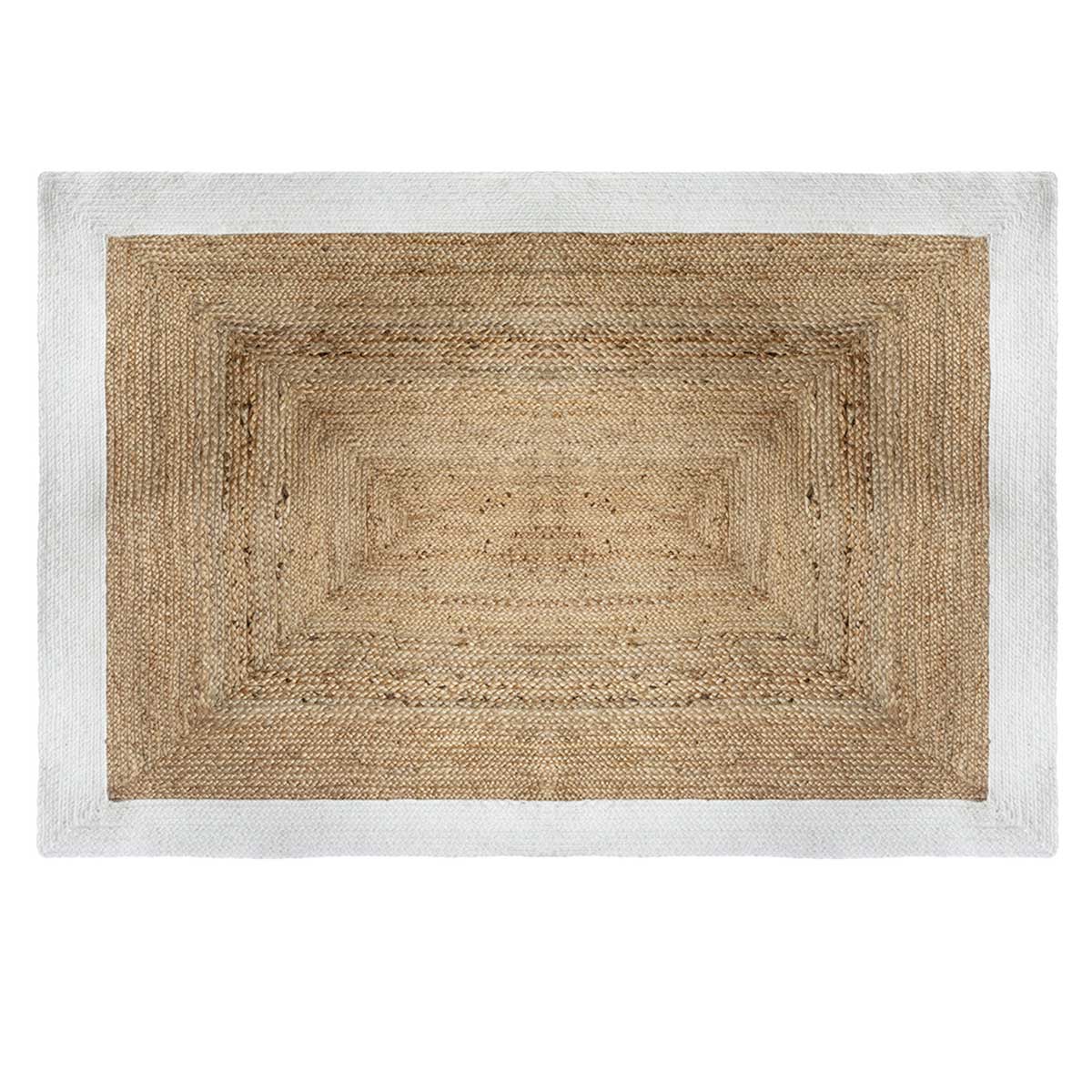 Tapete juta branco 120x170cm