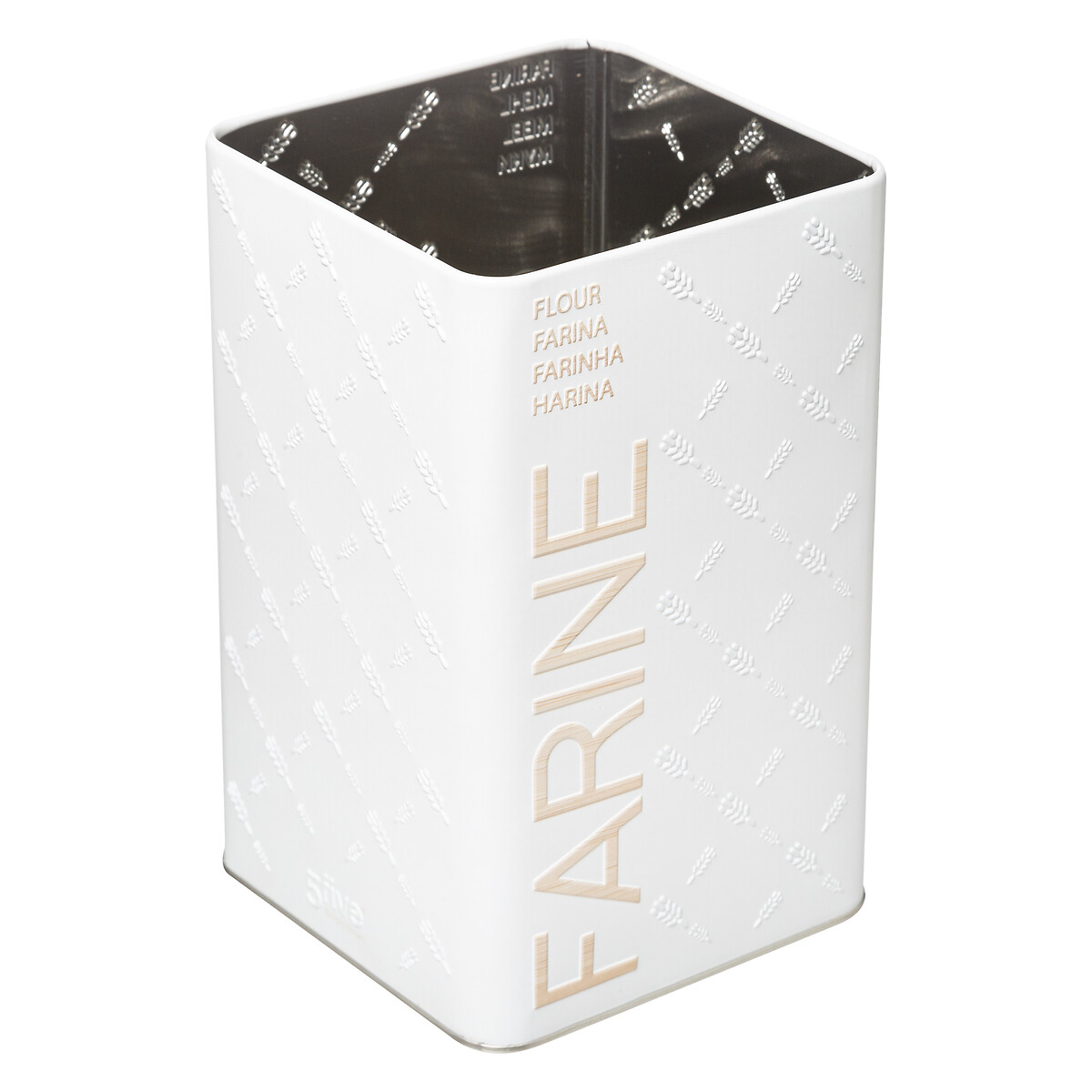 Caixa para farinha em metal 1kg
