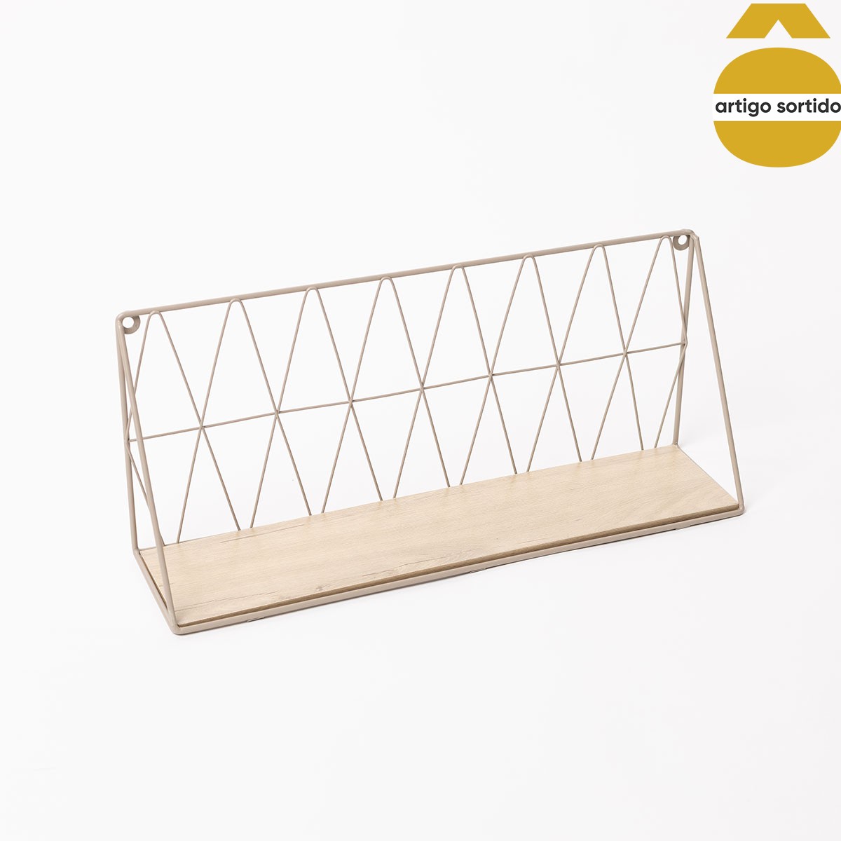 Prateleira de parede em metal e mdf 48cm
