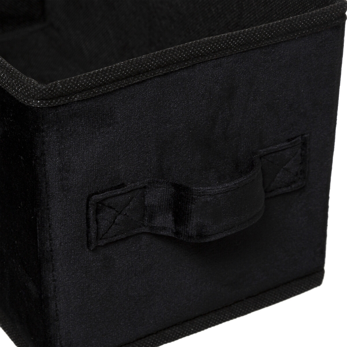 Caixa de arrumação preto veludo