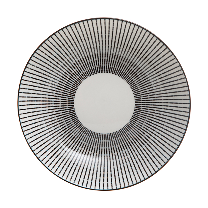 Prato de sopa 20,5cm LUNIS preto