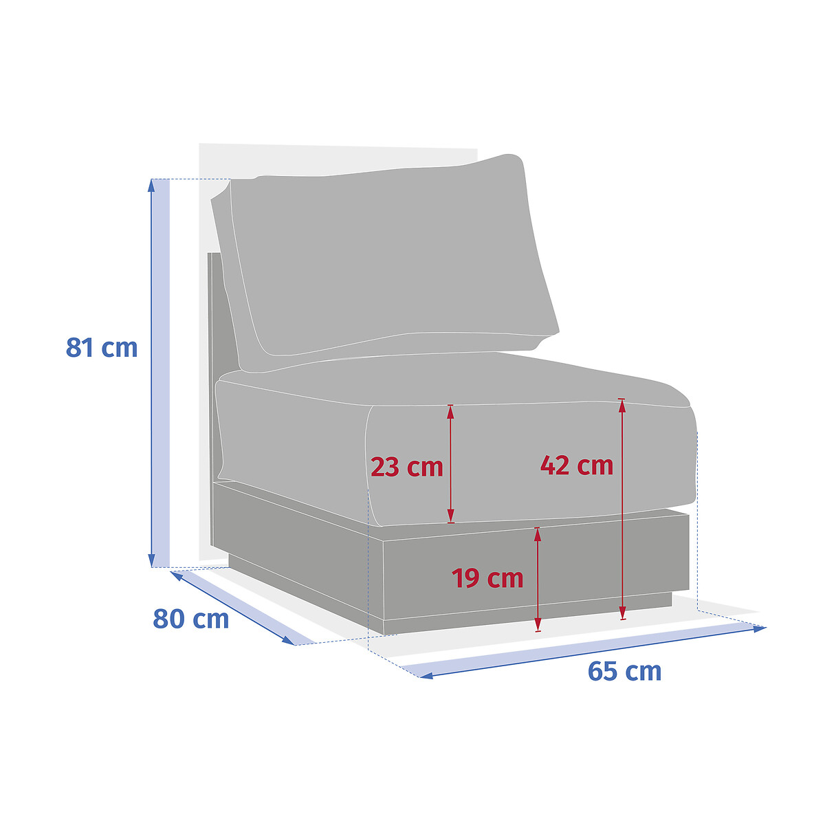 Poltrona ALLURE bege em alum&iacute;nio