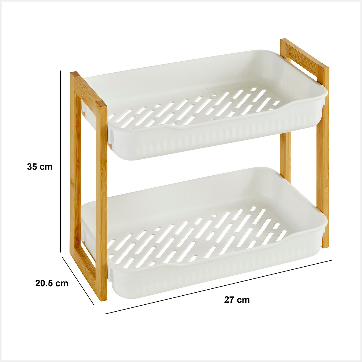 Estante wc NATUR&Eacute;O com 2 n&iacute;veis em bambu