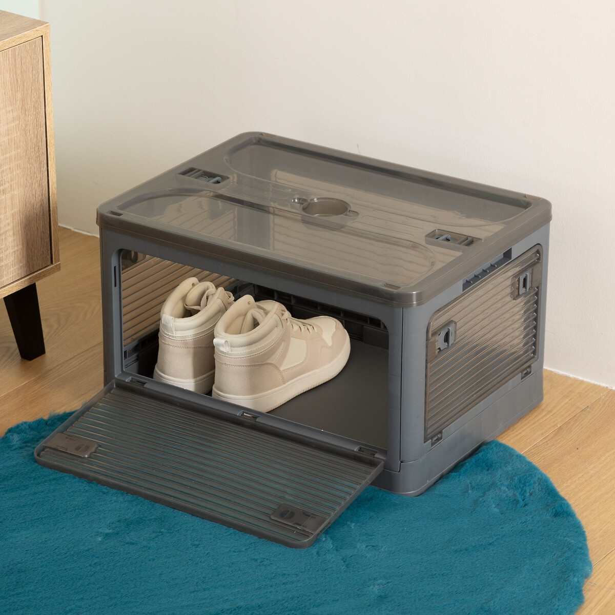 Caixa de arruma&ccedil;&atilde;o com 5 aberturas 43l