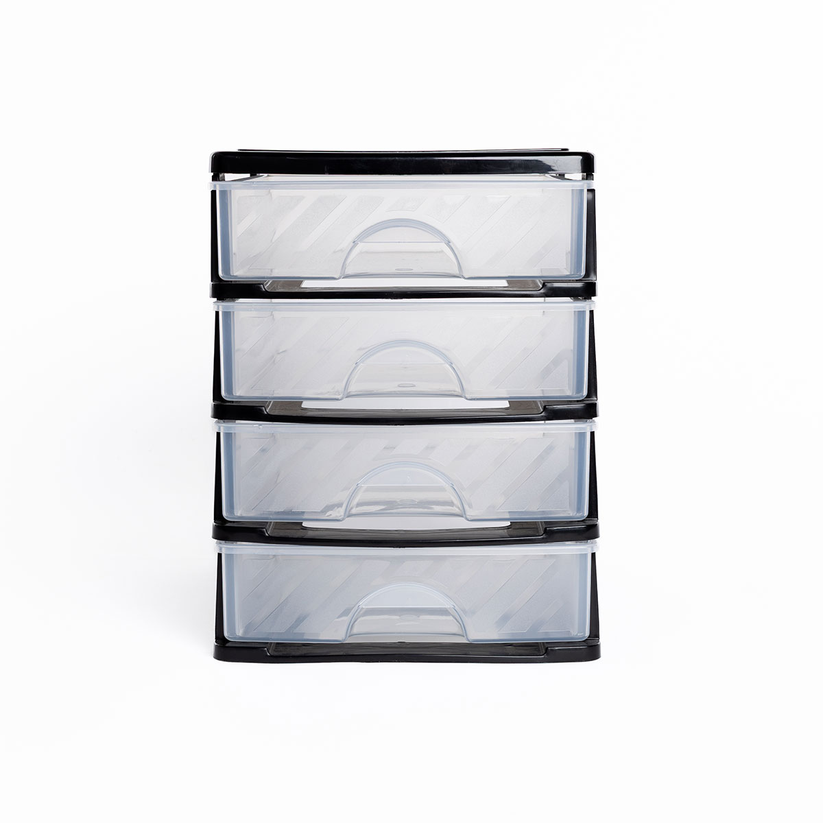 M&oacute;dulo com 4 gavetas a4 baixas preto