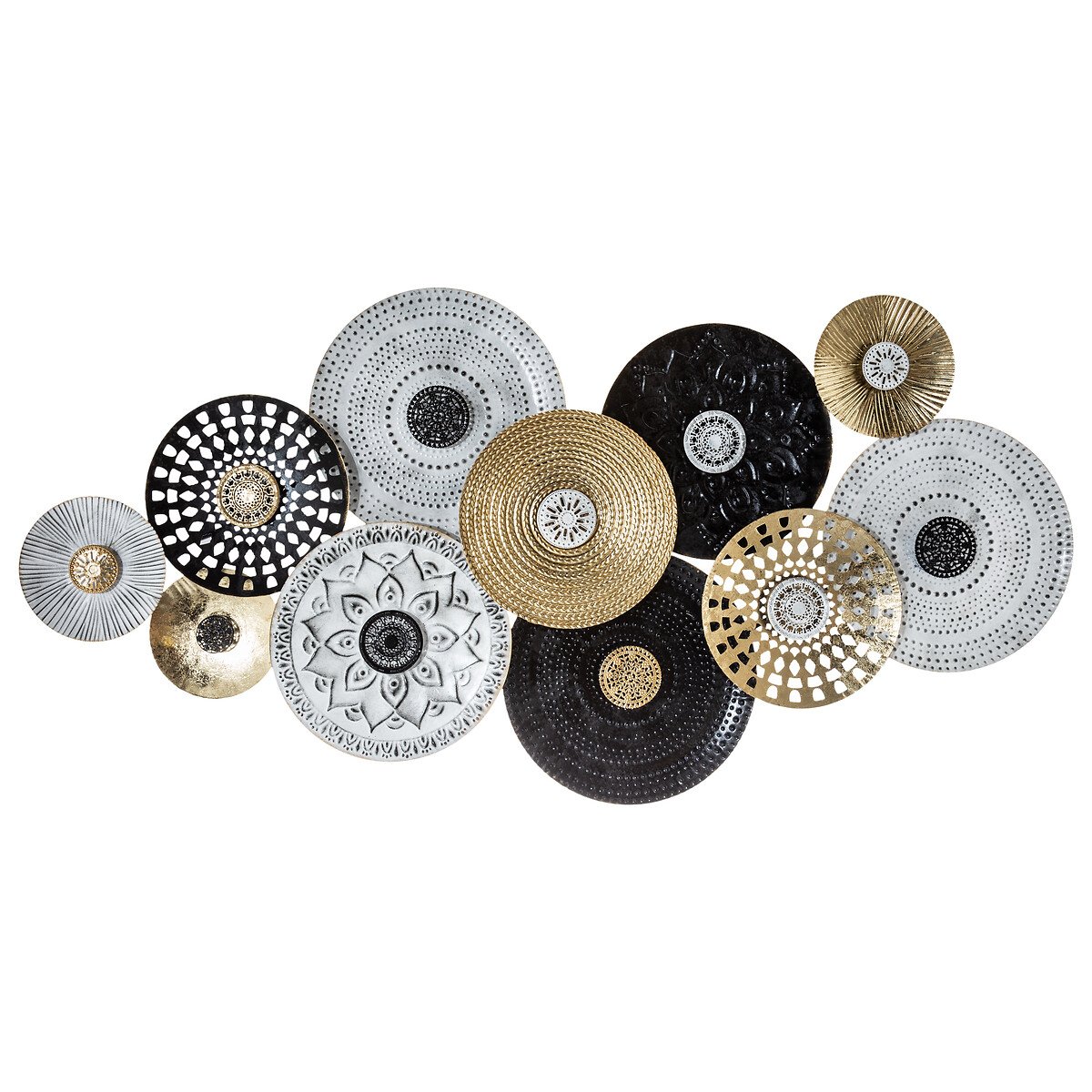 Quadro decorativo c&iacute;rculos em metal