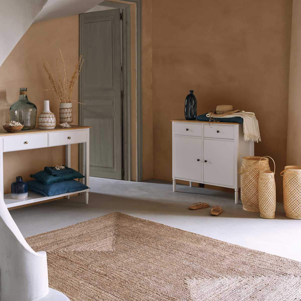 Lanterna natural CROSS em bambu 52cm