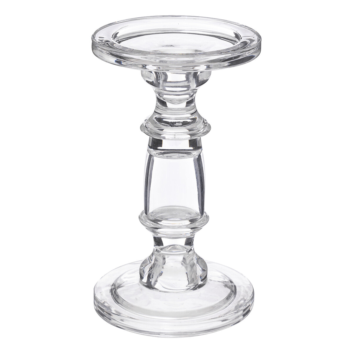 Castiçal em vidro transparente 19cm