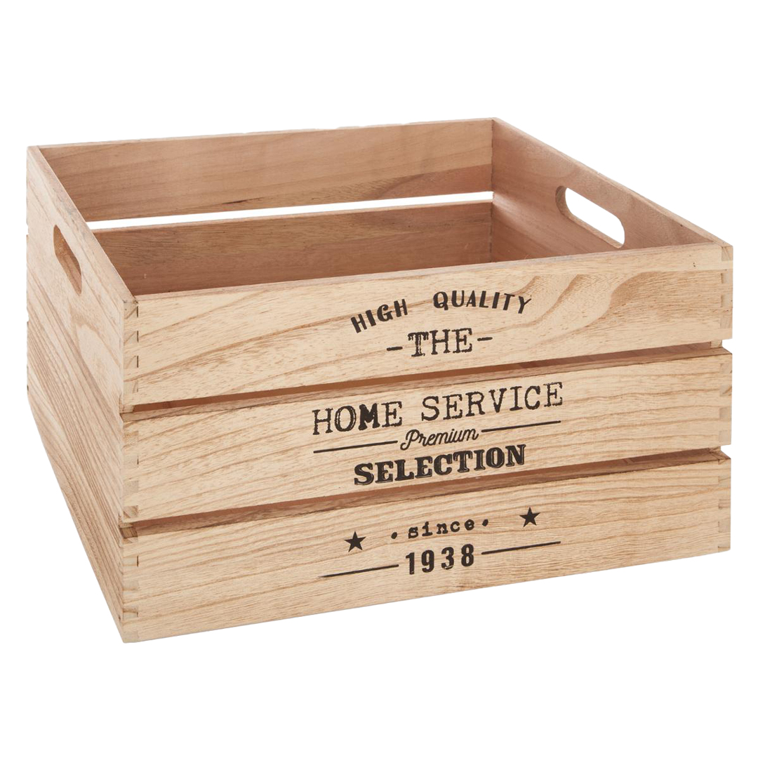 Caixa em madeira FACTORY natural 40x23x22cm