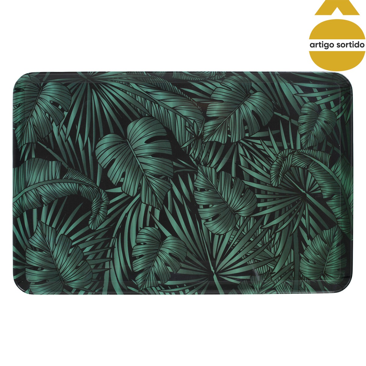 Tabuleiro de melamina decoração folhas