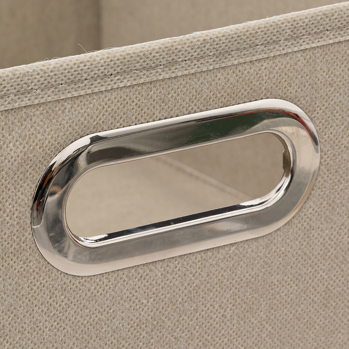 Caixa de arruma&ccedil;&atilde;o bege 31x31cm