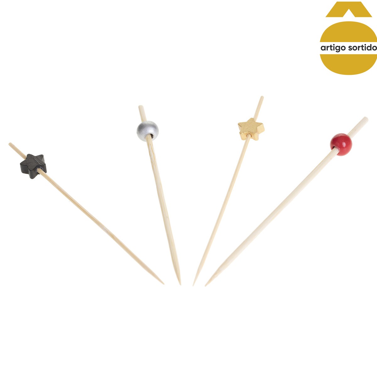 Conjunto 100 palitos decorados cocktail