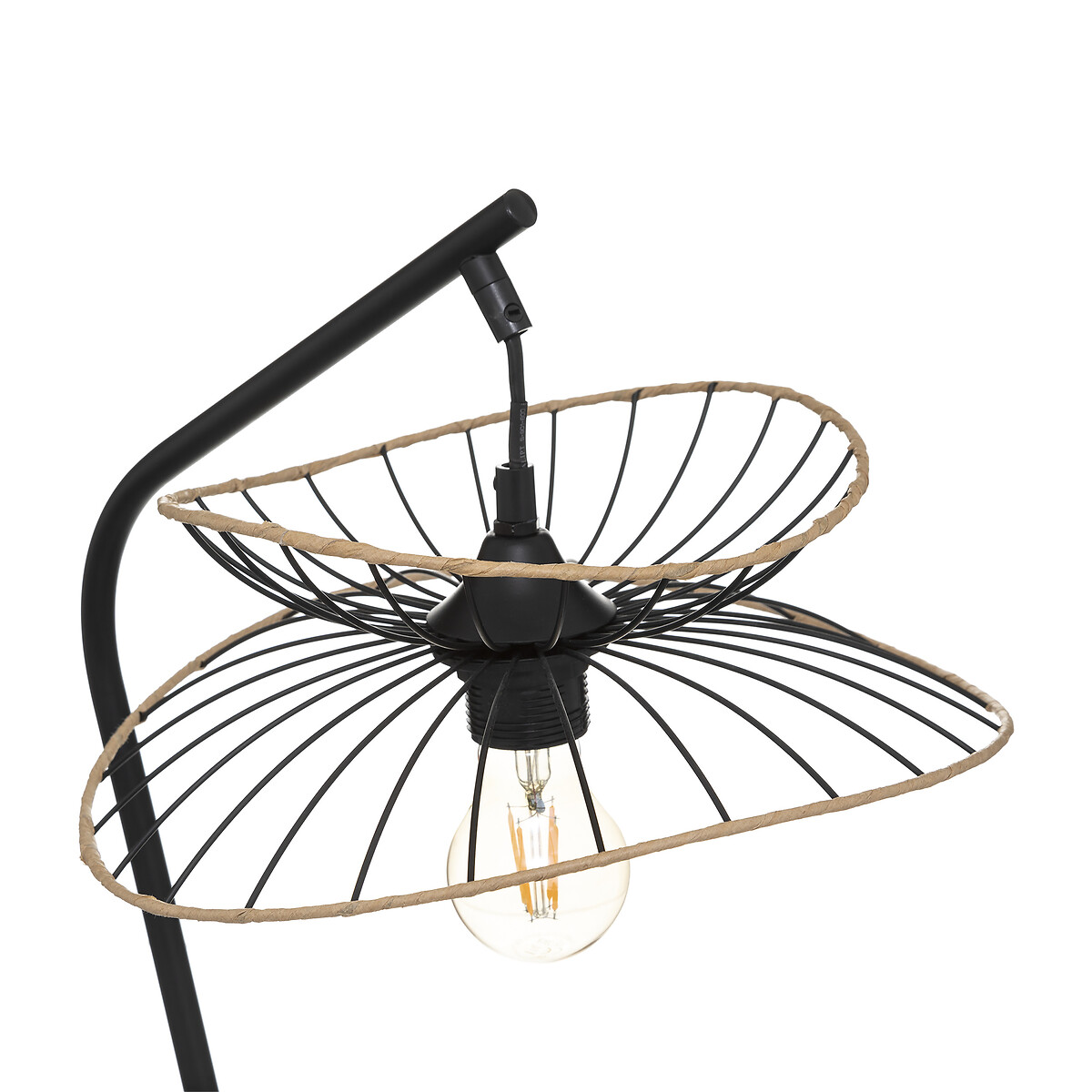 Candeeiro de mesa alara preto 50cm