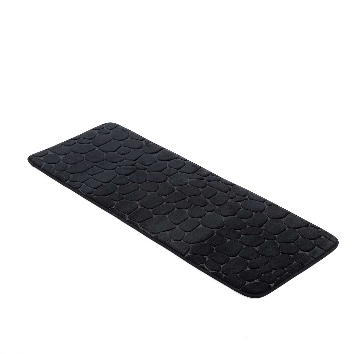 Tapete wc microfibra MEMOIRE preto 45x120cm