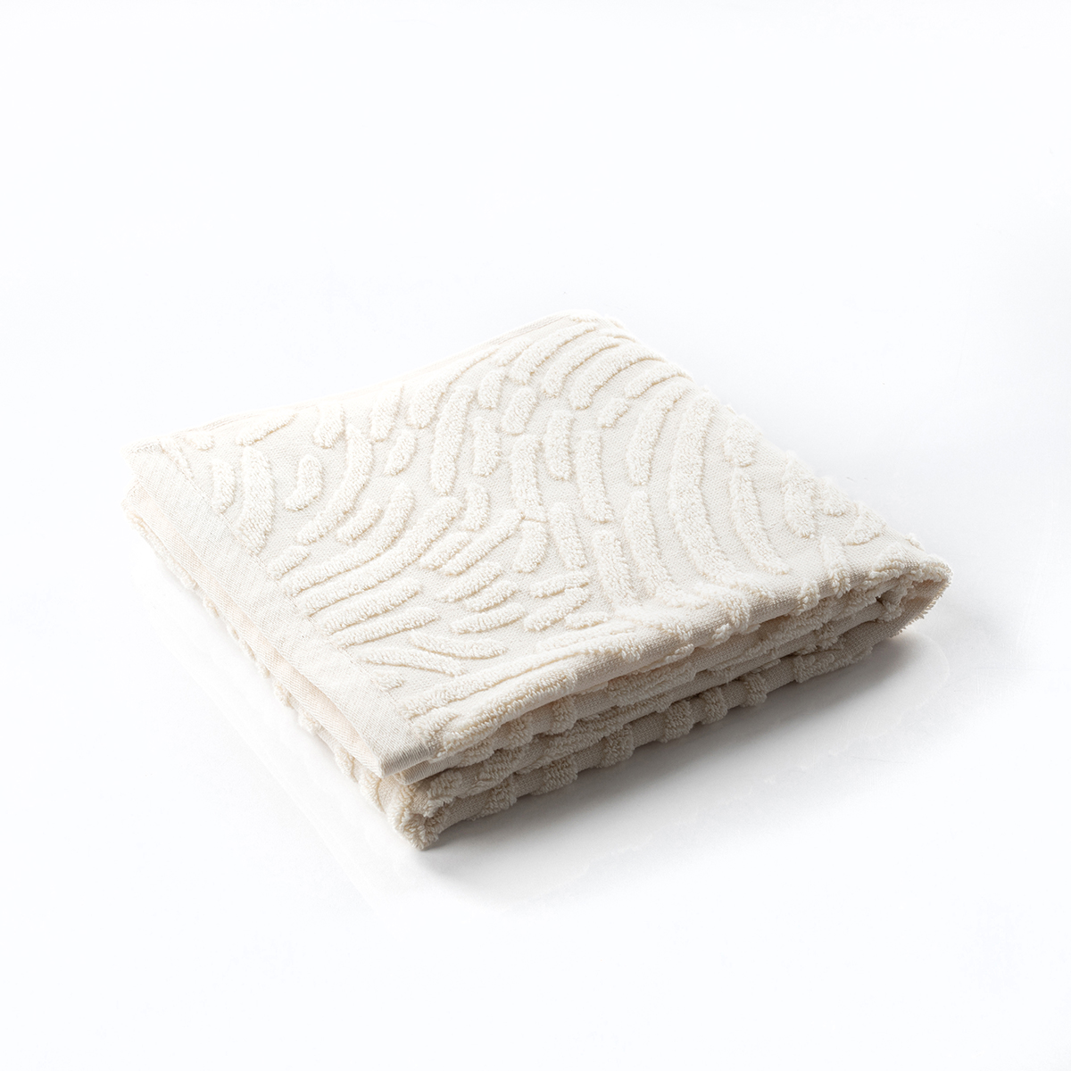 Toalha de m&atilde;os PURE bege em algod&atilde;o 50x100cm