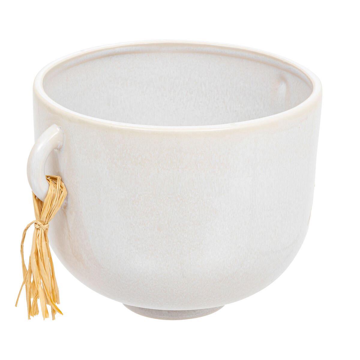 Vaso SOLEYA branco em cer&acirc;mica 18cm